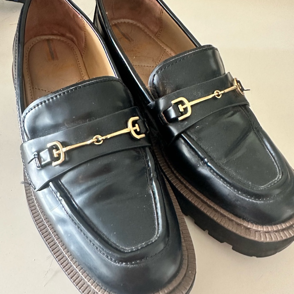 Sam Edelman Black Loafers Slip-Ons Shoes
